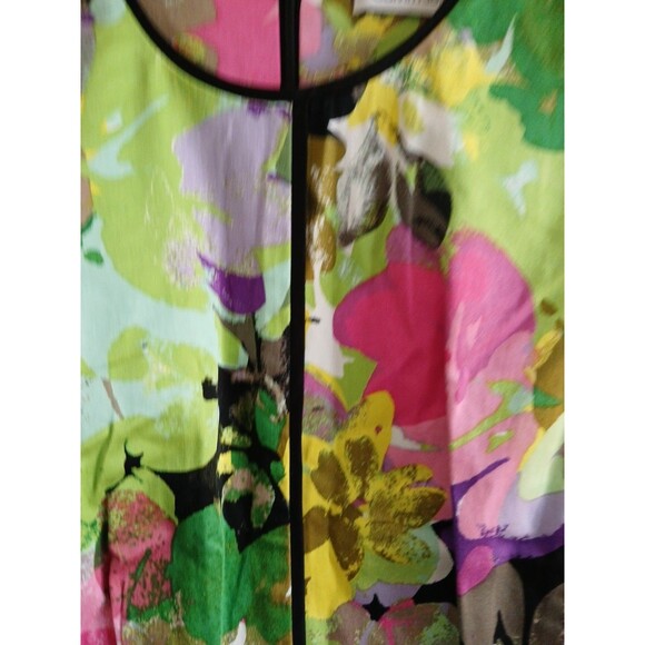 Calvin Klein Dress Womens 6 Watercolor Floral Sleeveless Sheath Artsy Career - Picture 8 of 16